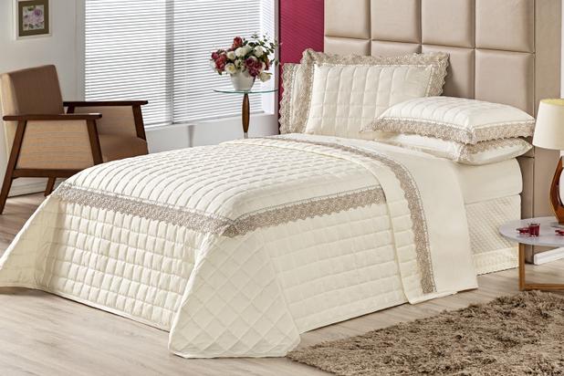 Kit Cobre Leito Encantos Dupla Face Re9casa Casal Queen 05 Peças - Cor Palha é boa?