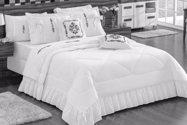 Kit Cobre Leito Esplendore Casal King 7 Peças 100 Poliéster - Branco - Meu lar enxovais é boa?