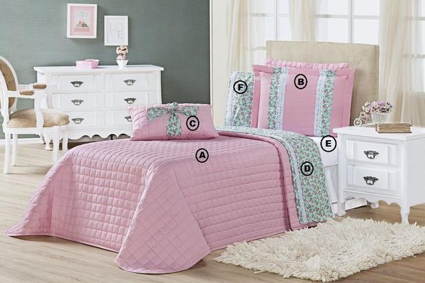 Kit Cobre Leito + Jogo de Cama Solteiro Elegance 07 Peças Casaborda Menor preço em Kit Cobre Leito + Jogo de Cama Solteiro Elegance 07 Peças Casaborda