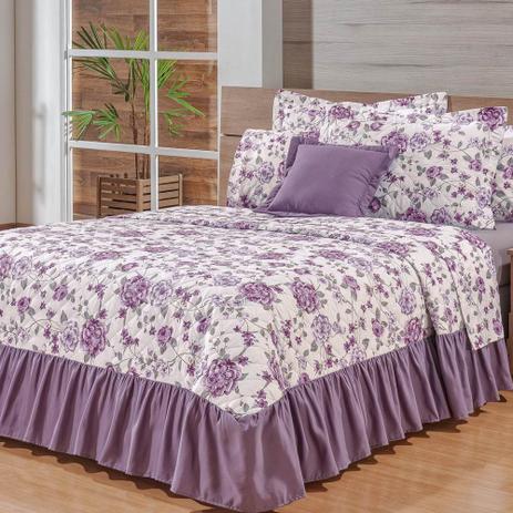 Kit Cobre Leito Queen Estampado com Jogo de Lençol 8 peças Astúrias - Lavanda - Sulamita é boa?