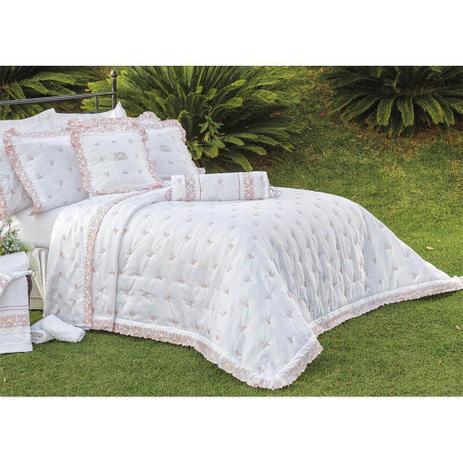 Kit Cobre Leito Queen Rivieri Percal 600 Fios 3 Peças Branco - Vilela Enxovais Menor preço em Kit Cobre Leito Queen Rivieri Percal 600 Fios 3 Peças Branco - Vilela Enxovais