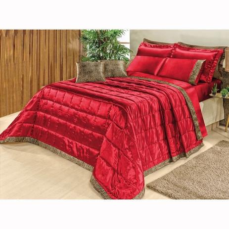 Menor preço em Kit Cobre Leito Safari Casal King - 7 Peças - Vermelho - Bia enxovais