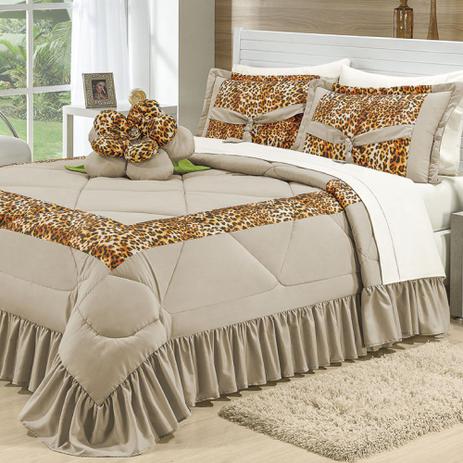 Kit Cobre Leito Selvagem Casal King Size 06 Peças Colcha - Avelã - Finos Enxovais é boa?