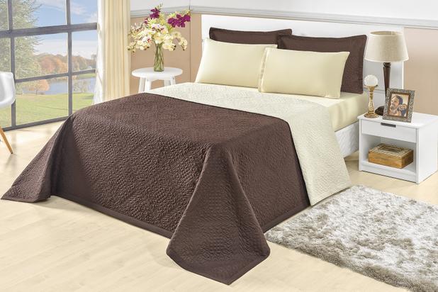 Kit Cobre Leito Slim Queen Matelado Dupla Face Tabaco - Linda casa é ruim? Kit Cobre Leito Slim Queen Matelado Dupla Face Tabaco - Linda casa é boa?