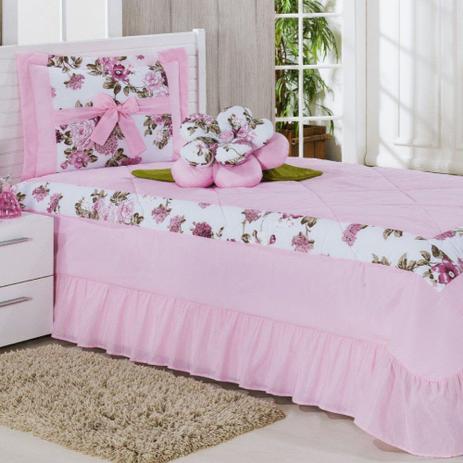 Kit Cobre Leito Solteiro Amazon 03 Peças - Rosa - Finos Enxovais Menor preço em Kit Cobre Leito Solteiro Amazon 03 Peças - Rosa - Finos Enxovais