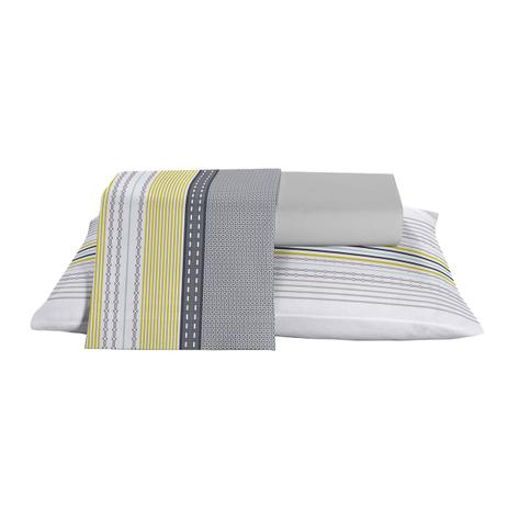 Kit Cobre Leito Solteiro Cinza Olivier 2 Pçs Home Design Santista Menor preço em Kit Cobre Leito Solteiro Cinza Olivier 2 Pçs Home Design Santista