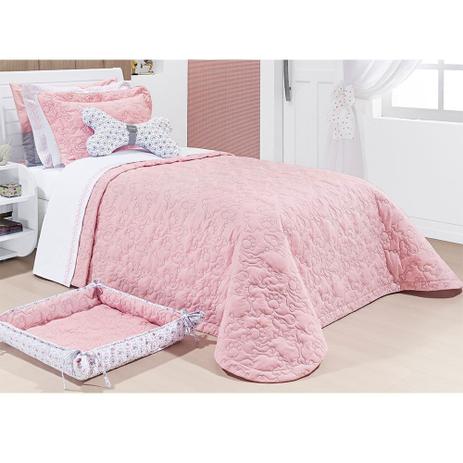 Kit Cobre Leito Solteiro Pet 03 Peças Percal 200 Fios Rosa - Bernadete Casa é ruim? Kit Cobre Leito Solteiro Pet 03 Peças Percal 200 Fios Rosa - Bernadete Casa é boa?