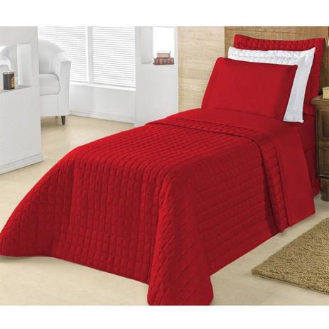 Kit Cobre Leito Solteiro Top Line 2 Peças Microfibra 180 Fios Vermelho - Vilela Enxovais Menor preço em Kit Cobre Leito Solteiro Top Line 2 Peças Microfibra 180 Fios Vermelho - Vilela Enxovais