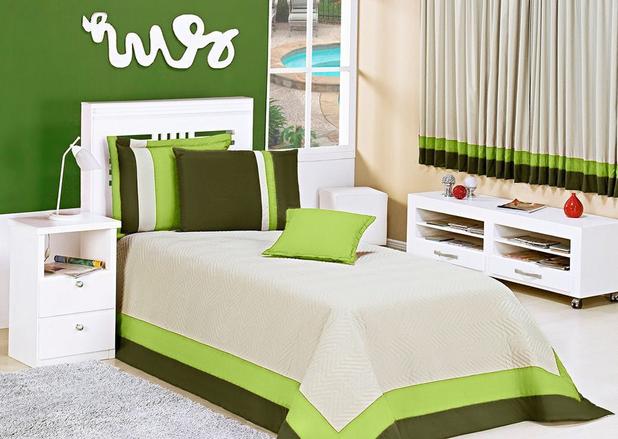 KIt Cobre Leito Stylo Solteiro Verde Quarto Infantil Menino 06 Peças Microfibra - Cor e brilho Menor preço em KIt Cobre Leito Stylo Solteiro Verde Quarto Infantil Menino 06 Peças Microfibra - Cor e brilho