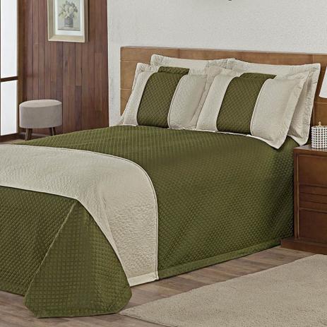 Kit Cobre Leito Super King Suiça Tecido Micro Fibra Prático 5 Peças - Verde - Decorativa Menor preço em Kit Cobre Leito Super King Suiça Tecido Micro Fibra Prático 5 Peças - Verde - Decorativa