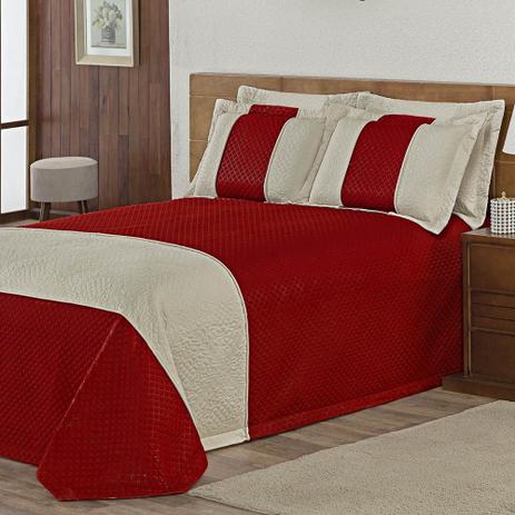 Kit Cobre Leito Super King Suiça Tecido Micro Fibra Prático 5 Peças - Vermelho - Decorativa é boa?