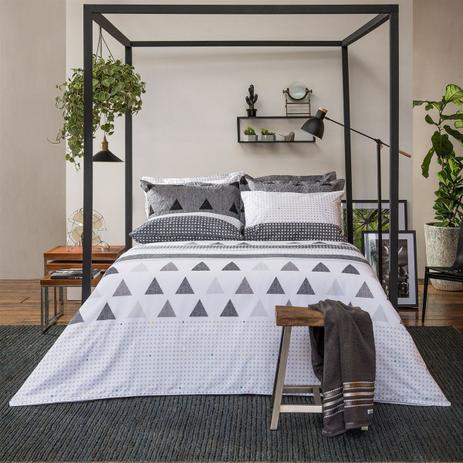 Kit Cobreleito 2 Peças Home Design Memphis Cinza Solteiro King Santista Menor preço em Kit Cobreleito 2 Peças Home Design Memphis Cinza Solteiro King Santista