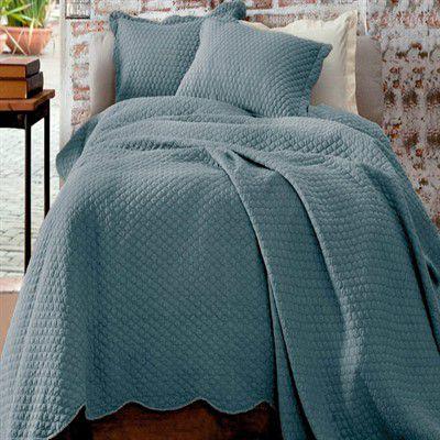 Kit Cobreleito Colcha Queen Rozac Denim Washed Home Azul Menor preço em Kit Cobreleito Colcha Queen Rozac Denim Washed Home Azul