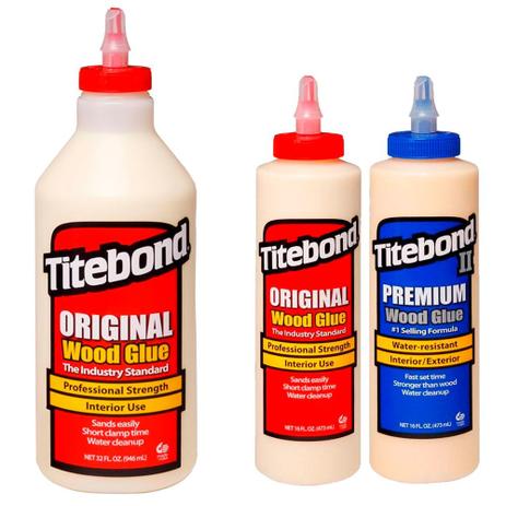 Kit Cola para Madeira Original + II Premium 473ml+ Original 946ml -Titebond -3Un Menor preço em Kit Cola para Madeira Original + II Premium 473ml+ Original 946ml -Titebond -3Un