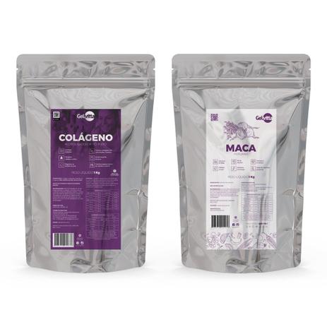 Kit Colágeno Hidrolisado puro 1Kg + Maca Peruana 1 kg - Gelvitta Menor preço em Kit Colágeno Hidrolisado puro 1Kg + Maca Peruana 1 kg - Gelvitta