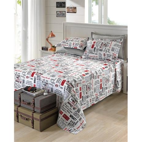 Kit Colcha 2 Peças Piquet 100 Algodão Estampada Leticia Solteiro Dohler - Döhler Menor preço em Kit Colcha 2 Peças Piquet 100 Algodão Estampada Leticia Solteiro Dohler - Döhler