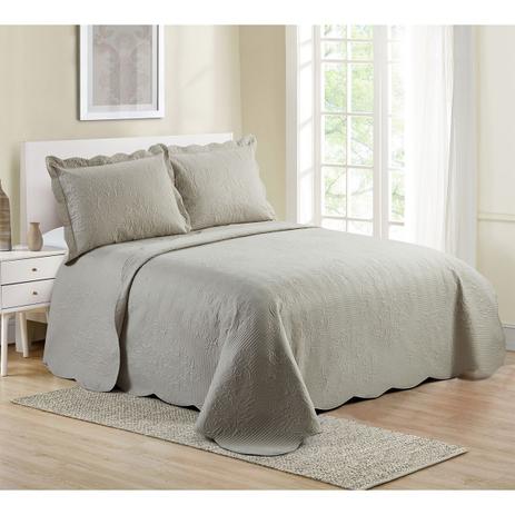 Kit Colcha Casal Camesa Damask 3 Peças Matelassê 220x240cm Menor preço em Kit Colcha Casal Camesa Damask 3 Peças Matelassê 220x240cm