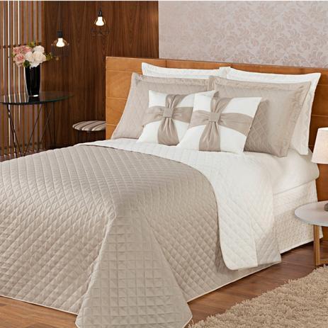 Kit Colcha Casal Dupla Face 7 Peças Ruth Casaborda Avelã é ruim? Kit Colcha Casal Dupla Face 7 Peças Ruth Casaborda Avelã é boa?