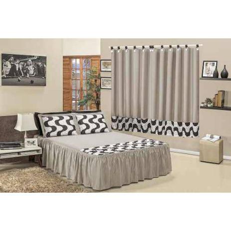 Kit Colcha Casal Padrão + Cortina Veneza 4 Peças Cobre Leito Caqui - Bia enxovais é boa?