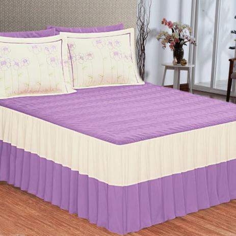 Kit Colcha Cobre Leito Casa Dona Casal Queen Alvorada 3 Peças Lilas é boa?