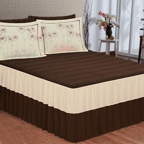 Kit Colcha Cobre Leito Casa Dona Casal Queen Alvorada 3 Peças Tabaco Menor preço em Kit Colcha Cobre Leito Casa Dona Casal Queen Alvorada 3 Peças Tabaco