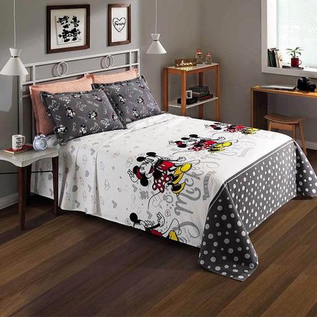 Kit Colcha / Cobre Leito Solteiro Mickey e Minnie 1,6m X 2,5m - Dohler - Dohler s.a. Menor preço em Kit Colcha / Cobre Leito Solteiro Mickey e Minnie 1,6m X 2,5m - Dohler - Dohler s.a.