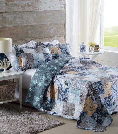 Kit Colcha com 2 Porta Travesseiro Bouti Dyuri Alegrete King 280x260cm - Jolitex Menor preço em Kit Colcha com 2 Porta Travesseiro Bouti Dyuri Alegrete King 280x260cm - Jolitex