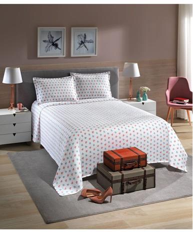 Kit colcha de casal estampado Dohler - Vênus C Menor preço em Kit colcha de casal estampado Dohler - Vênus C