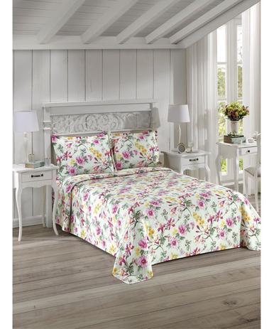 Kit colcha de casal super queen estampado Dohler - Liliane C Menor preço em Kit colcha de casal super queen estampado Dohler - Liliane C