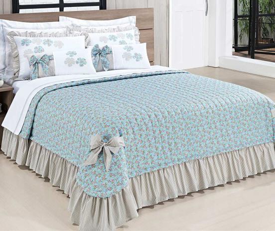 Kit Colcha Doce Lar Queen cor com 7 peças - Bernadete casa Menor preço em Kit Colcha Doce Lar Queen cor com 7 peças - Bernadete casa