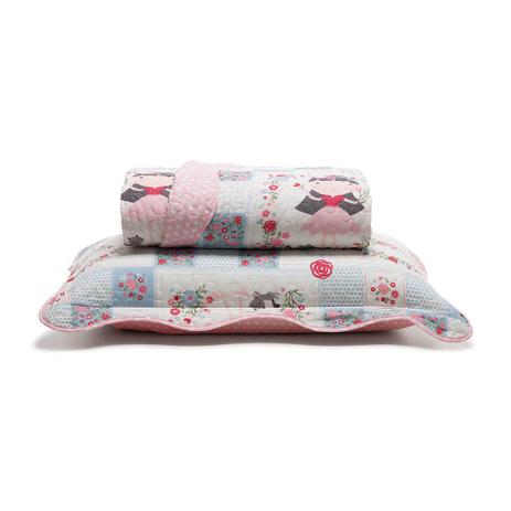 Kit Colcha e Porta Travesseiro Boutis Infantil 2 Peças Nina Santista Menor preço em Kit Colcha e Porta Travesseiro Boutis Infantil 2 Peças Nina Santista