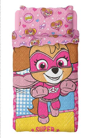 Kit Colcha Infantil Rosa + Fronha Patrulha Canina Lepper Menor preço em Kit Colcha Infantil Rosa + Fronha Patrulha Canina Lepper