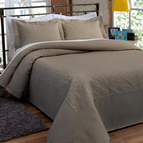 Kit Colcha King Provence Matelassê Rozac Kaki Menor preço em Kit Colcha King Provence Matelassê Rozac Kaki