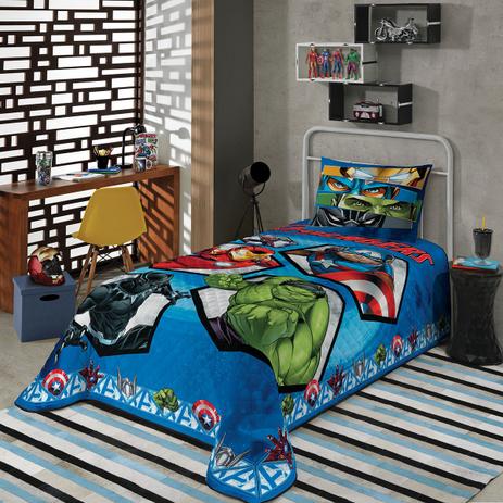 Kit Colcha Matelassê Infantil Estampada 2 Peças Vingadores - Lepper Menor preço em Kit Colcha Matelassê Infantil Estampada 2 Peças Vingadores - Lepper