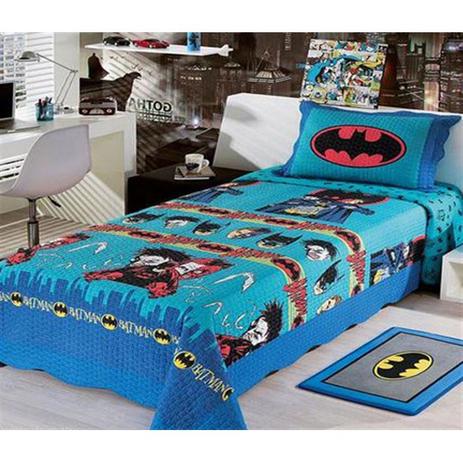 Kit Colcha Matelassê Solteiro Dupla Face Batman Bouton - Lepper Menor preço em Kit Colcha Matelassê Solteiro Dupla Face Batman Bouton - Lepper