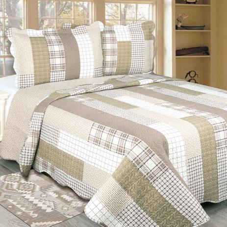 Kit Colcha Patchwork Casal 3 Peças Evoluition - Camesa é boa?