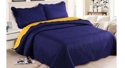 Kit Colcha Patchwork King Ultra Lisa Chevron Sultan Menor preço em Kit Colcha Patchwork King Ultra Lisa Chevron Sultan
