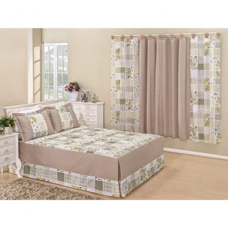 Kit Colcha Queen com Cortina Valentina 4 Peças Bia Enxovais Caqui é ruim? Kit Colcha Queen com Cortina Valentina 4 Peças Bia Enxovais Caqui é boa?