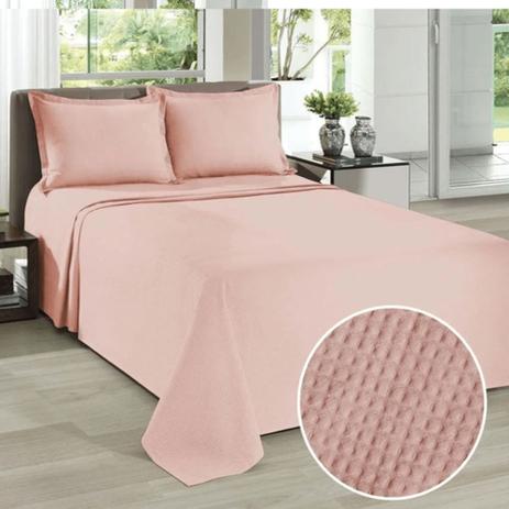 Kit Colcha Queen Piquet Liso Rose-Dohler Menor preço em Kit Colcha Queen Piquet Liso Rose-Dohler