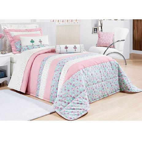 Kit Colcha Solteiro 04 Peças Percal 200 Fios Bailarina Rosa - Bernadete Casa é ruim? Kit Colcha Solteiro 04 Peças Percal 200 Fios Bailarina Rosa - Bernadete Casa é boa?