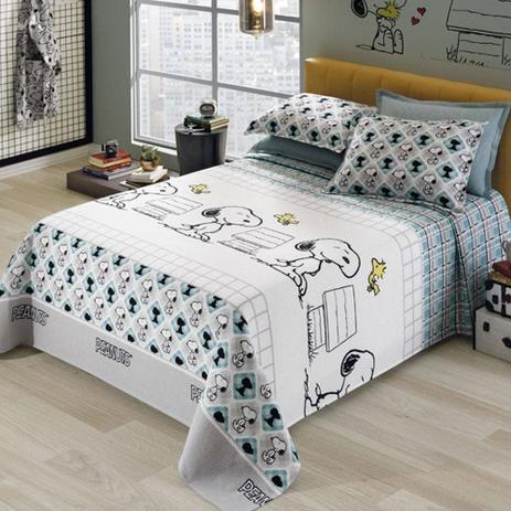 Kit Colcha Solteiro c/ 2 peças Snoopy Dohler Menor preço em Kit Colcha Solteiro c/ 2 peças Snoopy Dohler