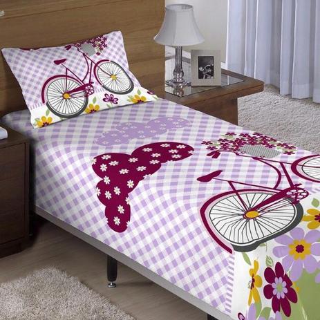 Kit Colcha Solteiro / Cobre-Leito - 2 Peças - Bicicleta - Raner Menor preço em Kit Colcha Solteiro / Cobre-Leito - 2 Peças - Bicicleta - Raner