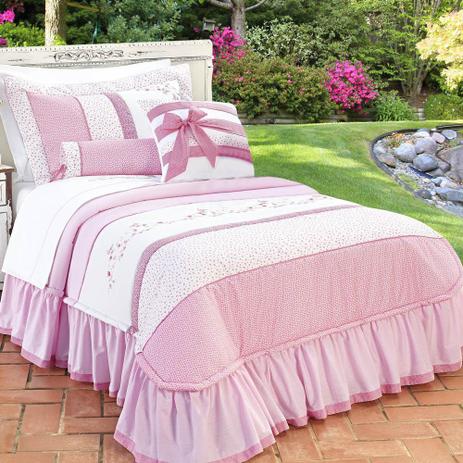 Kit Colcha Solteiro Estampada 100 Algodão Percal 200 Fios - Loren 4 Peças - Bernadete casa é ruim? Kit Colcha Solteiro Estampada 100 Algodão Percal 200 Fios - Loren 4 Peças - Bernadete casa é boa?