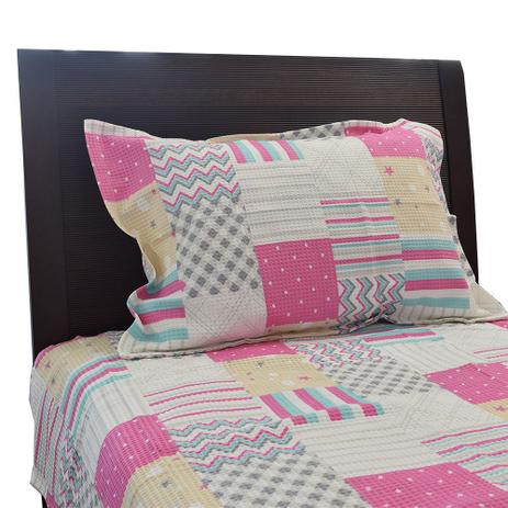 Kit Colcha Solteiro Piquet Rosa Jonathan - 2 Peças - Döhler é boa?