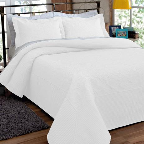 Kit Colcha Solteiro Provence Matelassê Rozac Branca Menor preço em Kit Colcha Solteiro Provence Matelassê Rozac Branca
