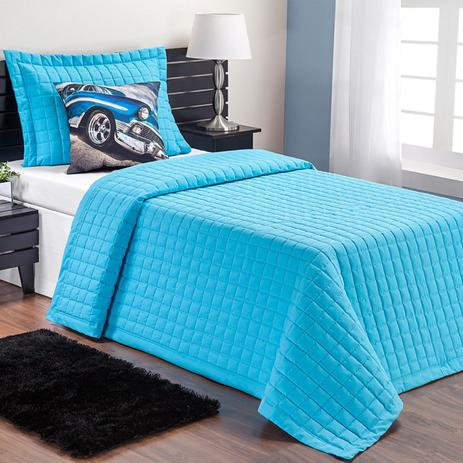 Kit Colcha Solteiro Stock-Car 4 Peças Percal 200 Fios Casaborda Azul é boa?