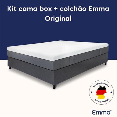 Kit Colchão + Cama Box Emma Original Menor preço em Kit Colchão + Cama Box Emma Original