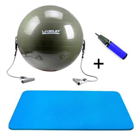 Kit Colchonete Eva Bola Suiça 65 cm Extensor Natural Fitness Menor preço em Kit Colchonete Eva Bola Suiça 65 cm Extensor Natural Fitness