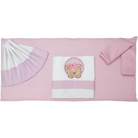 Kit Colchonete para Carrinho 4 Peças Bambi Bordado Bob Rosa Menor preço em Kit Colchonete para Carrinho 4 Peças Bambi Bordado Bob Rosa