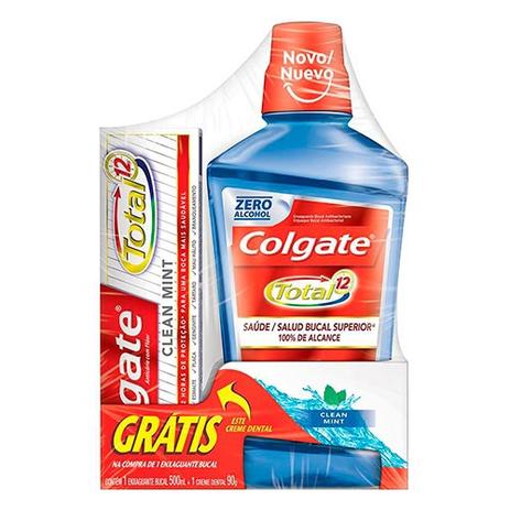 Kit Colgate Total 12 Clean Mint Enxaguante Bucal 500ml+ Creme Dental 90g é ruim? Kit Colgate Total 12 Clean Mint Enxaguante Bucal 500ml+ Creme Dental 90g é boa?